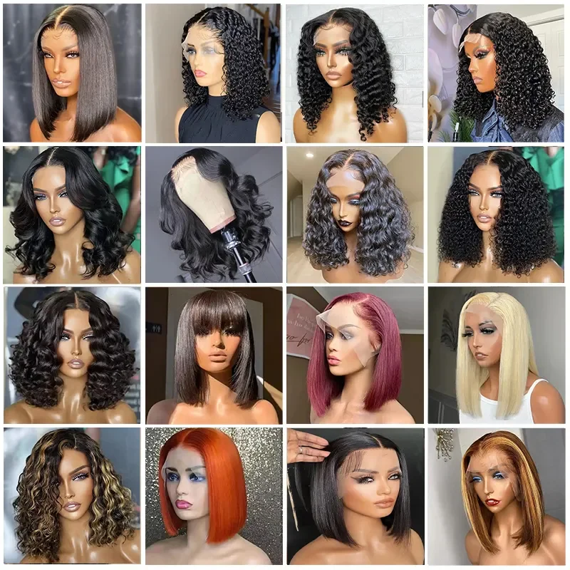 Cheap Kinky Curly Short Bob Wigs Human Hair Lace Front Wigs For Black Women Indian Glueless Full Hd Lace Frontal Wigs Human Hair