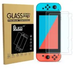 Wholesale 2PCS Packed Tempered Glass Screen Protector for Nintendo Switch Game Console