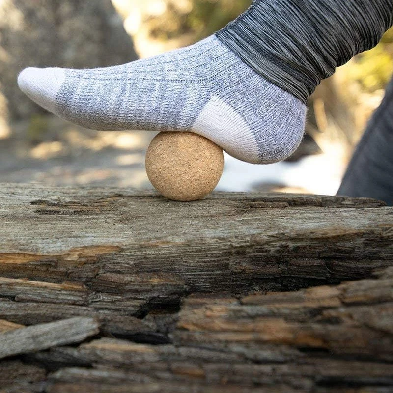 Eco friendly gift fitness yoga retreat supplies wooden balls foot massager cork balls for muscle pain relief