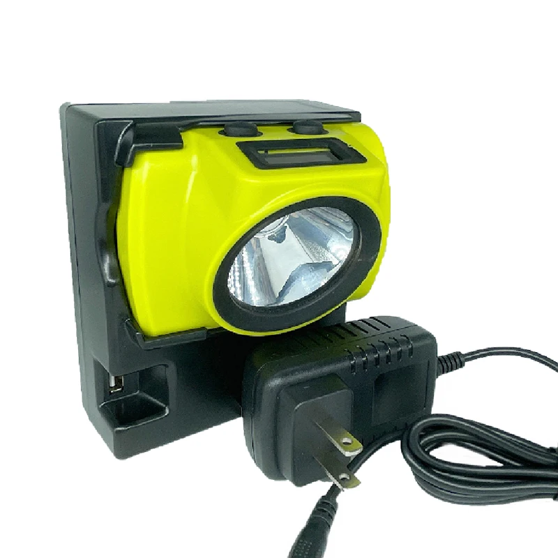 KL6-D LED explosion proof IP68 Cordless cap lamp Magnetic rechargeable underground cap lamps with OLED display screen.