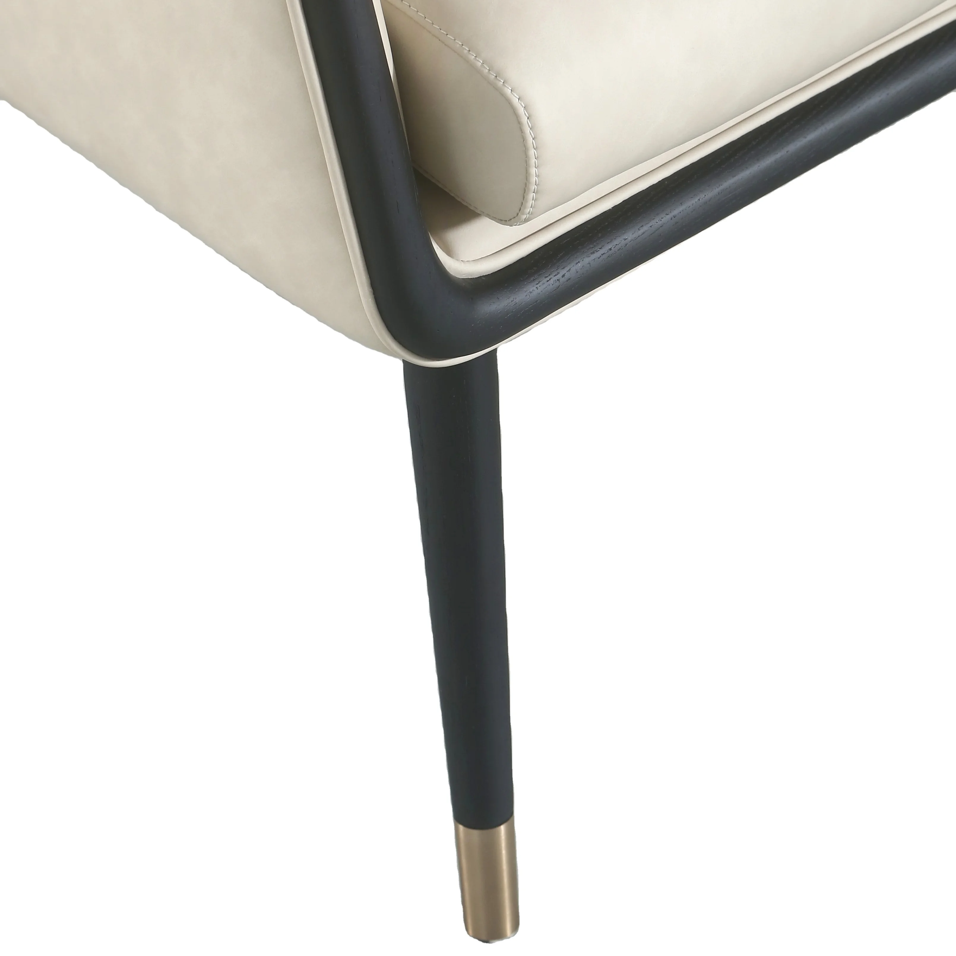 Modern new Chinese leather  living room casual solid wood sofa for family hotel villa apartment furniture