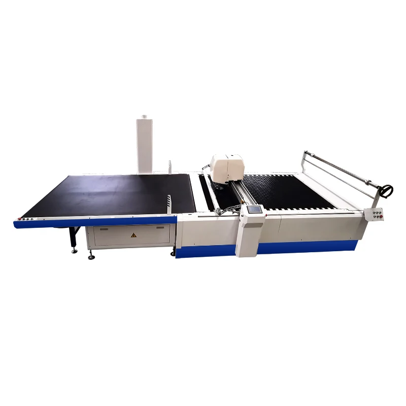 automatic feeding with camera cut printed fabric denim canvas textile fast pu cutting machine