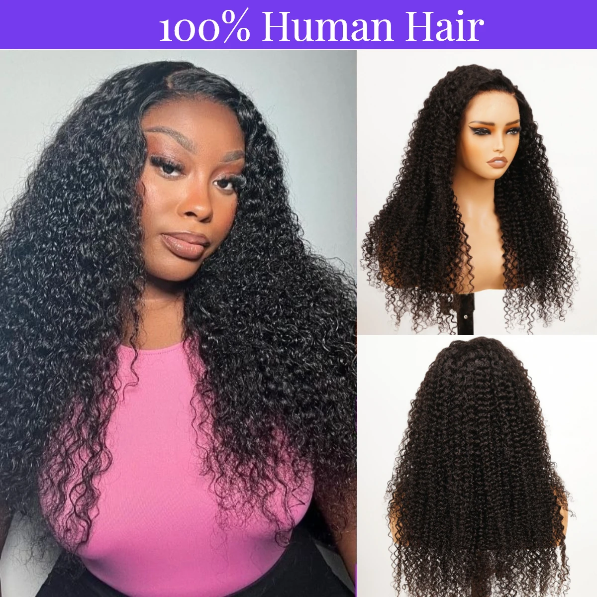 100% Virgin HD Lace Natural Black Jerry Curly Wigs Beauty Products For Women,Raw Vietnamese Hair Wigs Human Hair Lace Front
