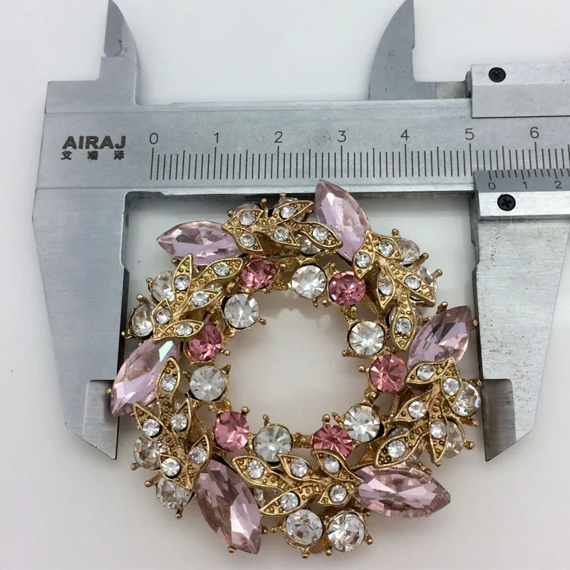 HJ Flip Mould Shoe Buckle GD Gold A Diamond Black Glass Shoe Buckle Shoe Decoration  Accessory