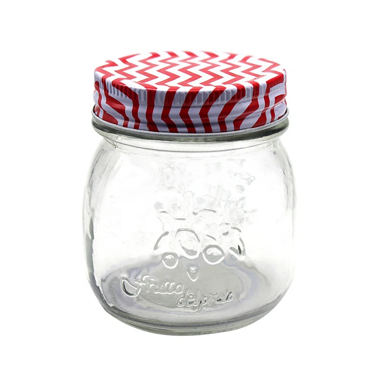 50ml 1oz 2oz mini round shape smooth glass mason jar gift box