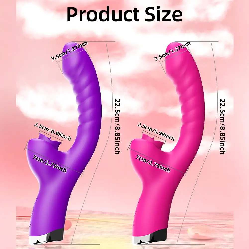 MOGlovers 1PC Licking Vibrator For Women Tongue Lick Clitoris Stimulator Toys with 20 Vibrators Speeds Wand Clitoral Juguetes ua