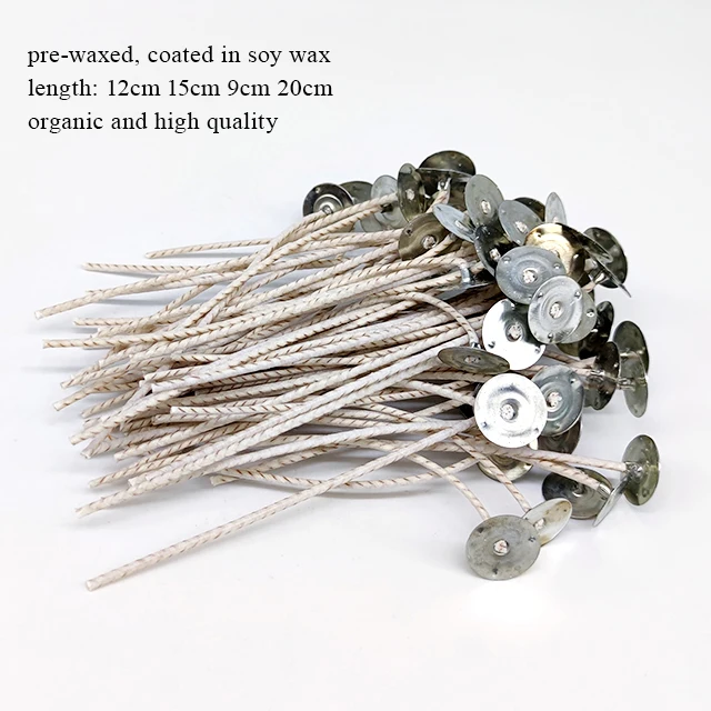 40 strands length 6-8-9-10cm Various length and threads cotton paper interwoven wick candle wick  for candle making