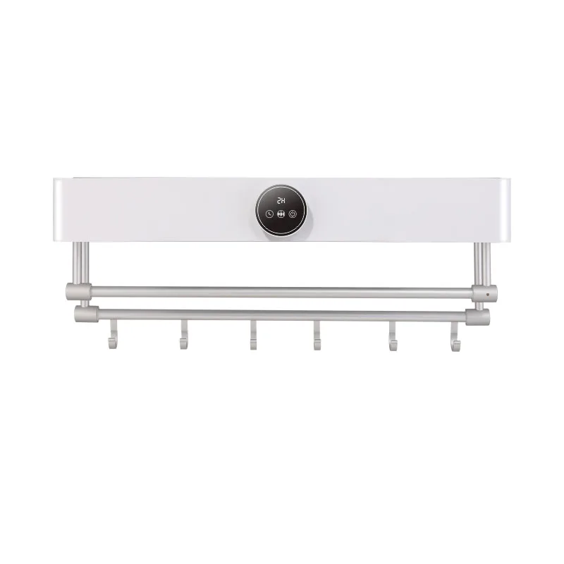 Smart UV Light Heated Towel Rack Wall Mounted Electric Towel Rack with Timer