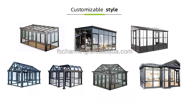 Glass garden house design winter house green house sunroom manufacturer