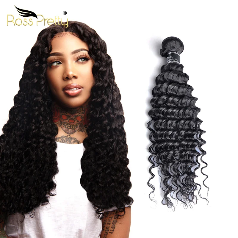 
Росс довольно Лидер продаж высокое качество 10a класс глубокая волна оптовая человеческие волосы Связки кутикулы выровнены 