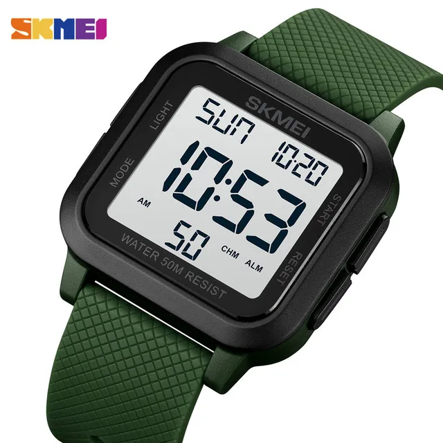 SKMEI 1894 Outdoor Sport Watch Men Alarm Chrono Clock LED Display Shock Digital Watch 50M Waterproof Sport Logo Wristwatches