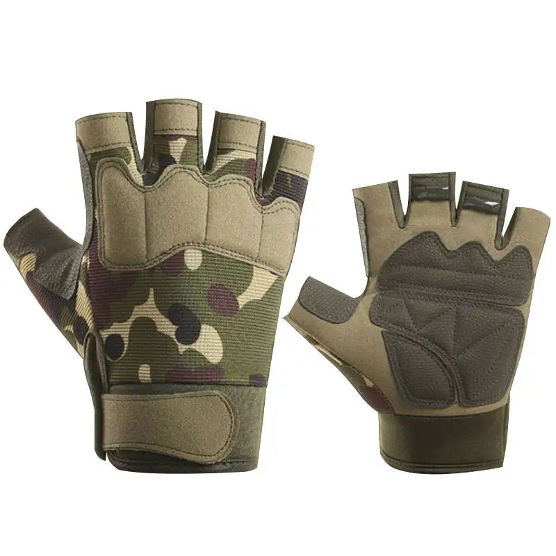 Wholesale Fitness Exercise Gym Breathable Mitten Leather and Wool Adjustable Gloves Outdoor