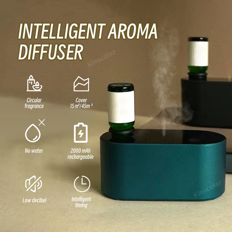 Aroma Essential Oil Diffuser USB Rechargeable 2000mAh Smart Car Nebulizer Waterless Diffuser For Home Office