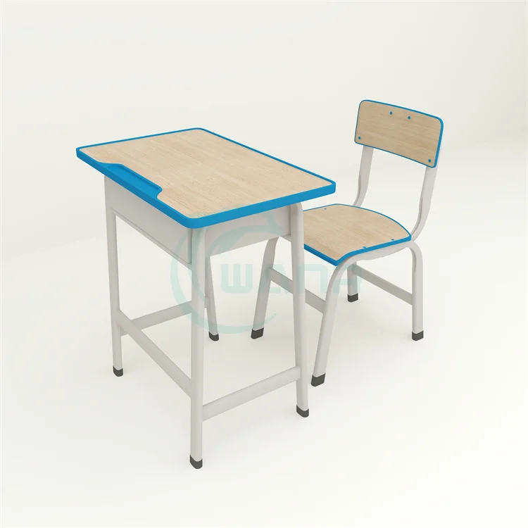Cheap and good-looking single-seater student desks and chairs school furniture