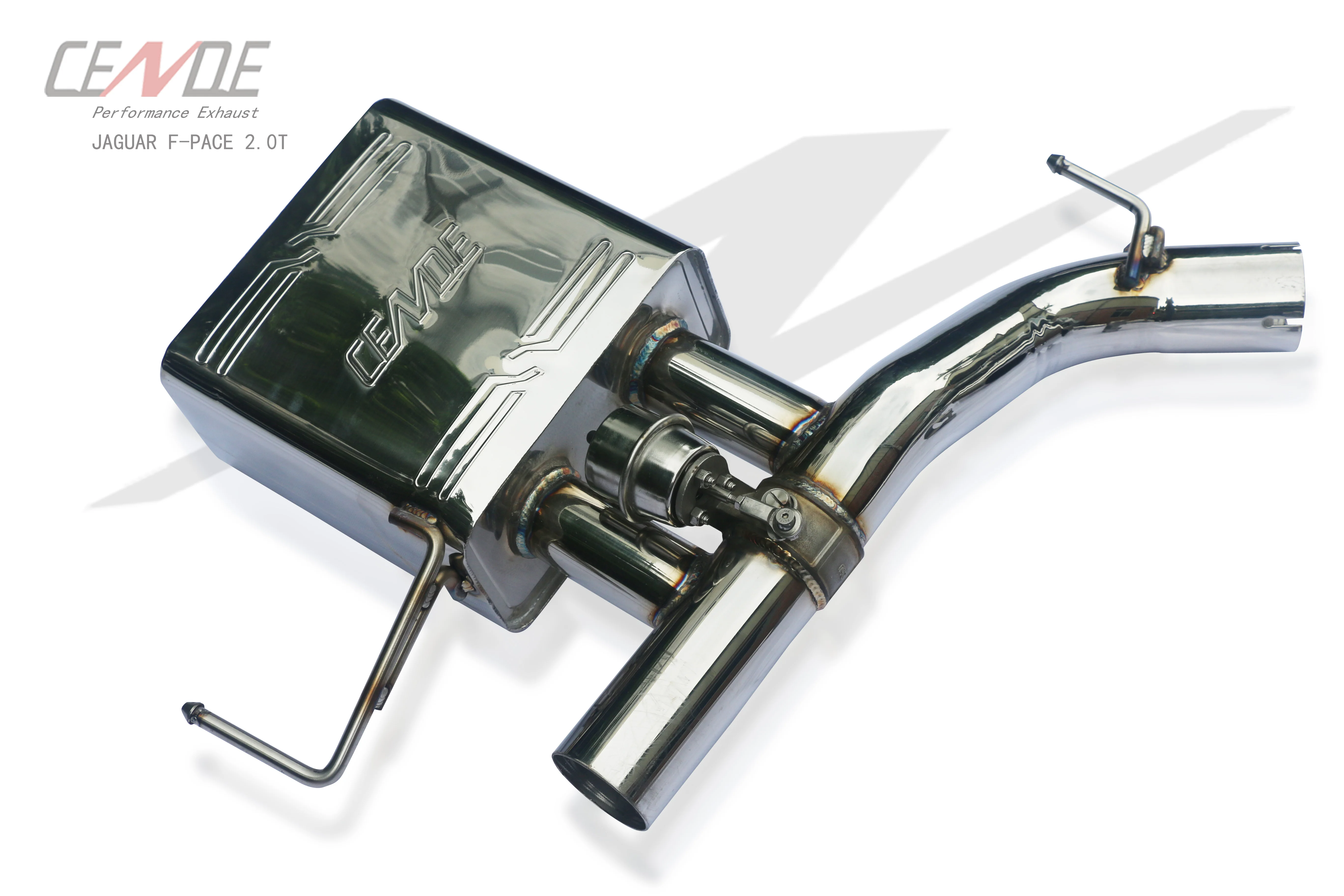 China Manufacturer Stainless Steel 304 Exhaust Muffler System with Valves for Jaguar F-Pace 2.0/3.0T