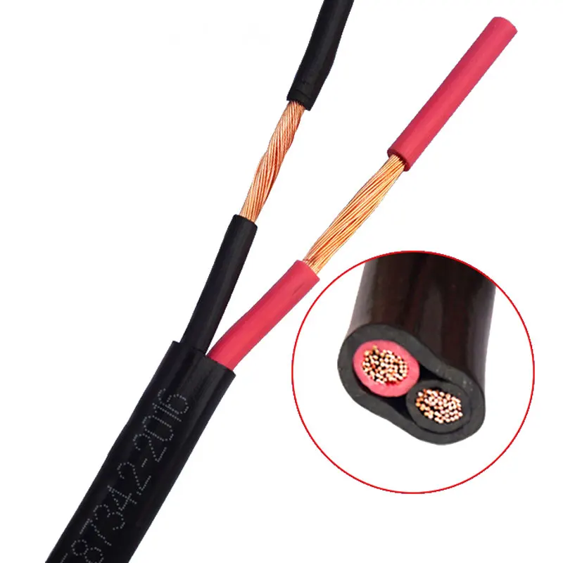300V 2Core Solid flat copper electrical wire with copper core PVC insulation jacket for basic house wiring