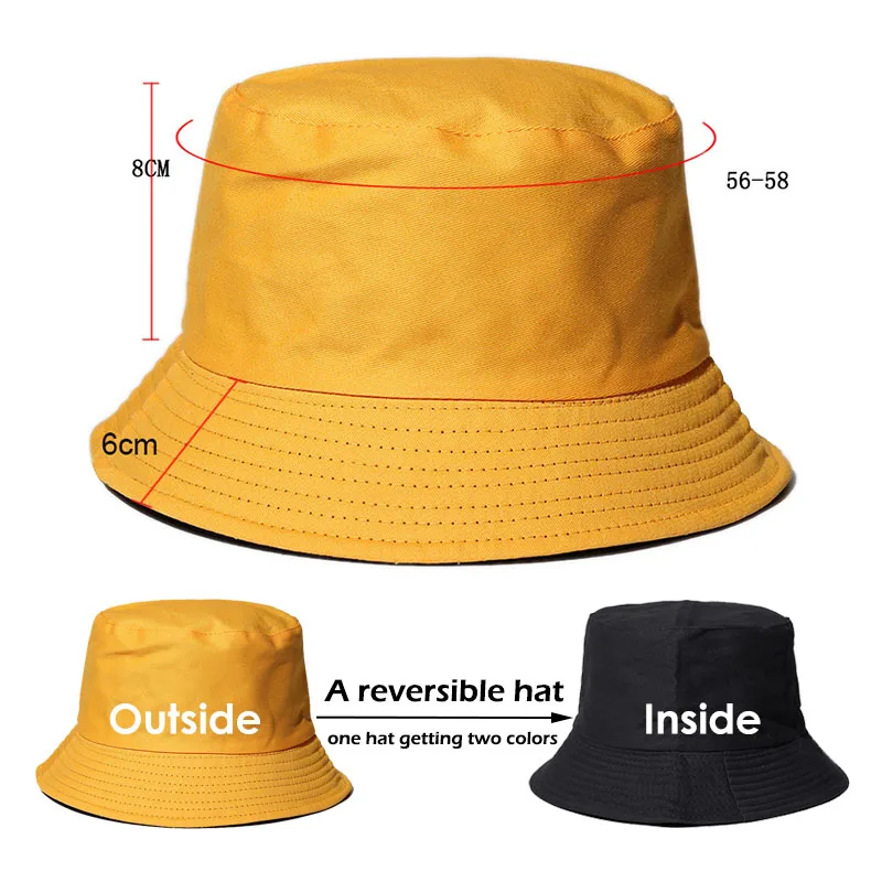 Hot selling wholesale plain cotton bucket hat custom embroidery logo reversible bucket hat for women men