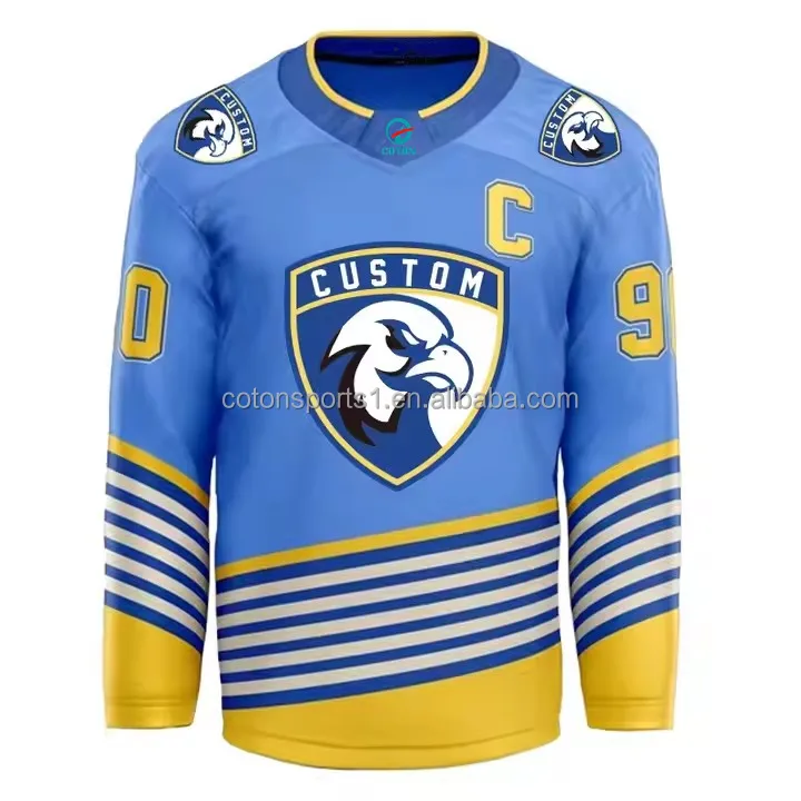 Custom embroidery Practice utah hockey club jersey Quick-Dry custom Embroidery reversible ice hockey jersey sublimated