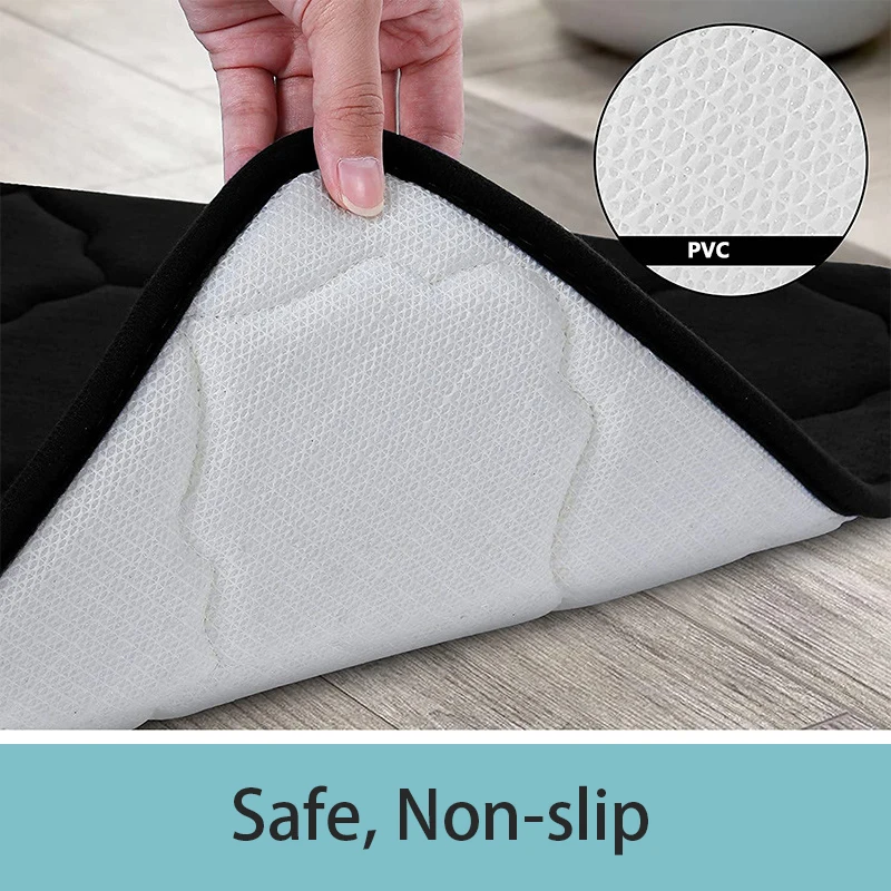 Thicken Embossed Non Slip Bathroom Mat Carpets in Bathtub Side Floor Rugs Shower Memory Foam Bath Mat