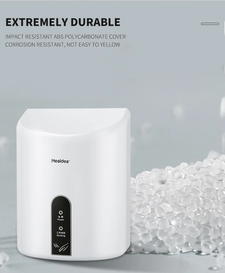 Heaidea Wall Mounted hand dryer for toilet plastic automatic hand dryer