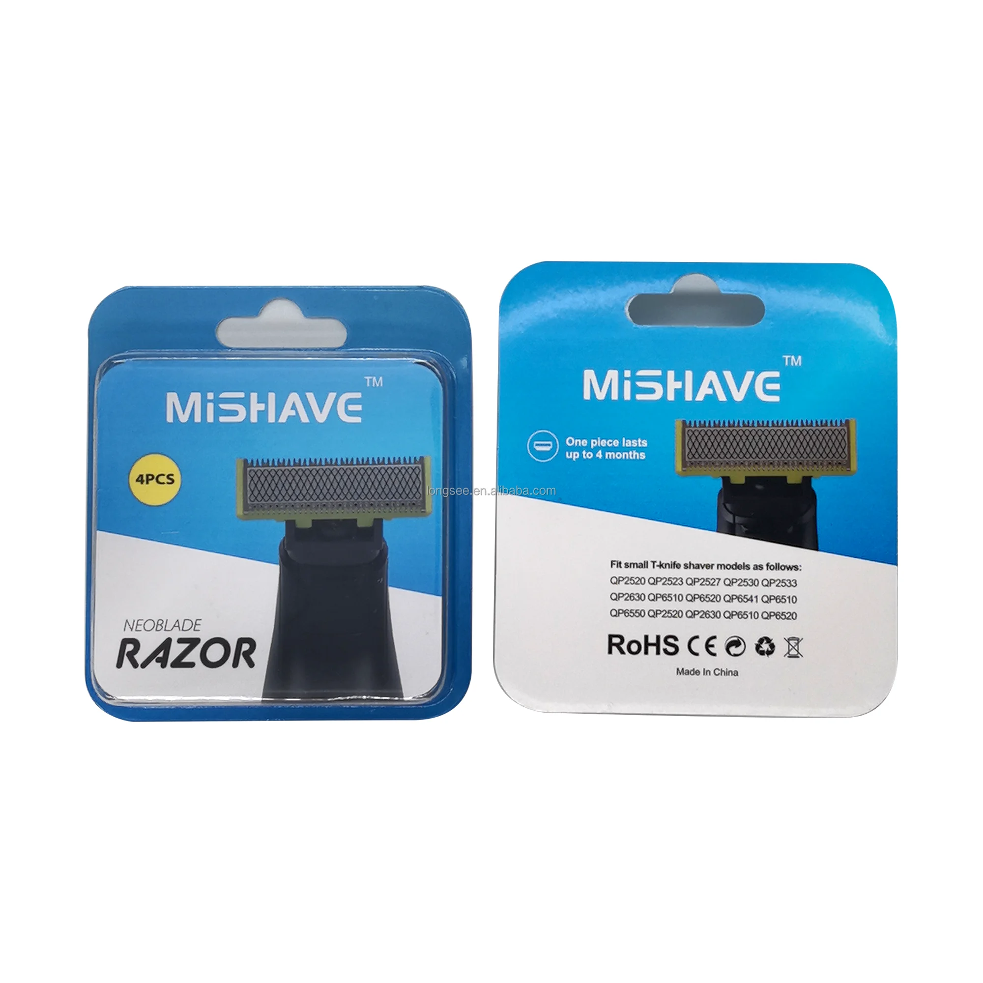 Mishave Neoblade small T-knife double edge cut replacement one single blade fits for all all single blade product shaver