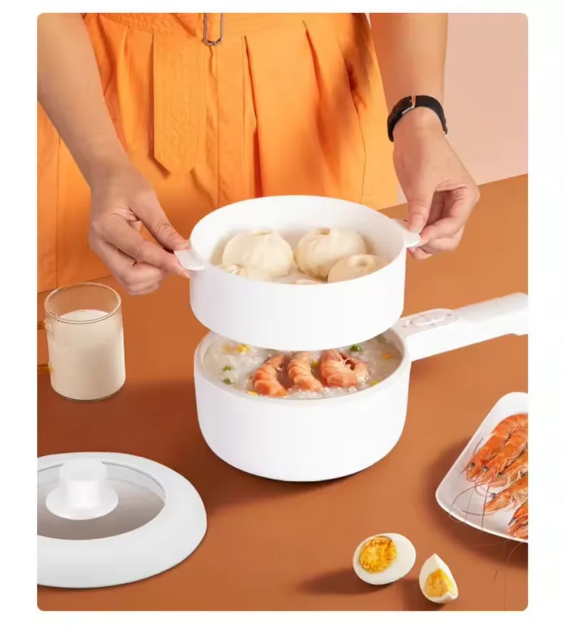 Electric Skillets 1.8l Mini Cooker Olla Multifunction Electric Cooker Panci Heating Pots Electric Frying Pan Curry Cooker