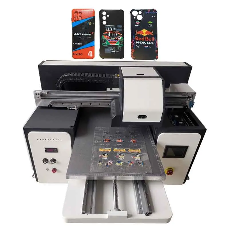 Low price xp600 print heads phone cover 3d varnish flatbed uv printer machine for glass cup with CCD