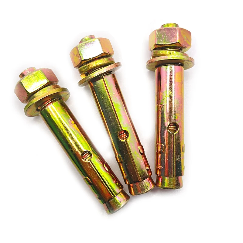 Iron color zinc expansion screw External expansion bolt pull explosion screw expansionM6-M20