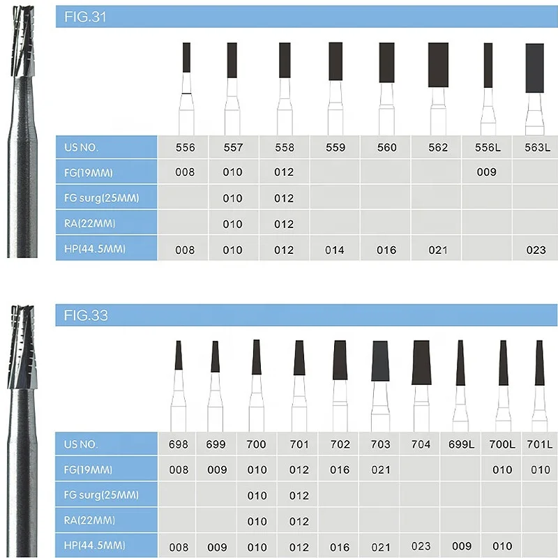 CA Low Speed Dental Bur FG High Speed Dental lab Tungsten Carbide Burs dental handpiecec bur