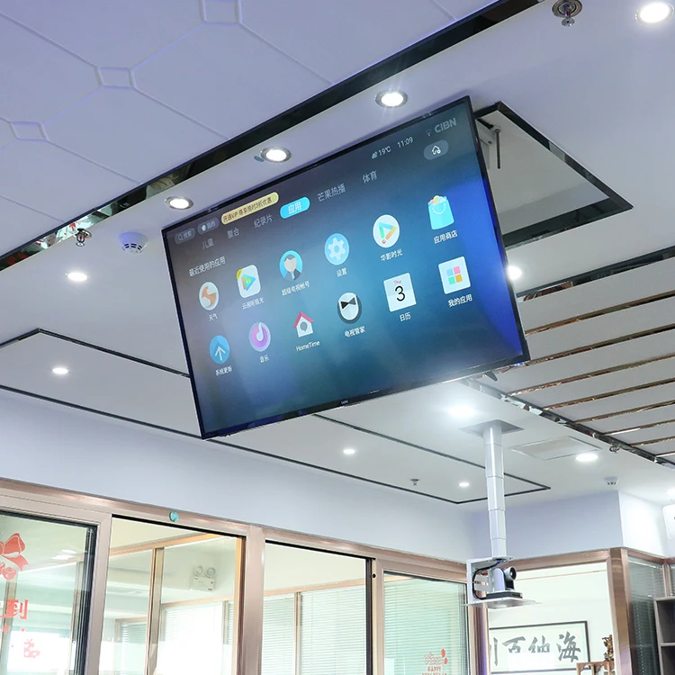Intelligent Wireless Control 40-70 inch Universal Motorized  flip down ceiling tv lift  tv ceiling mounts for Classroom