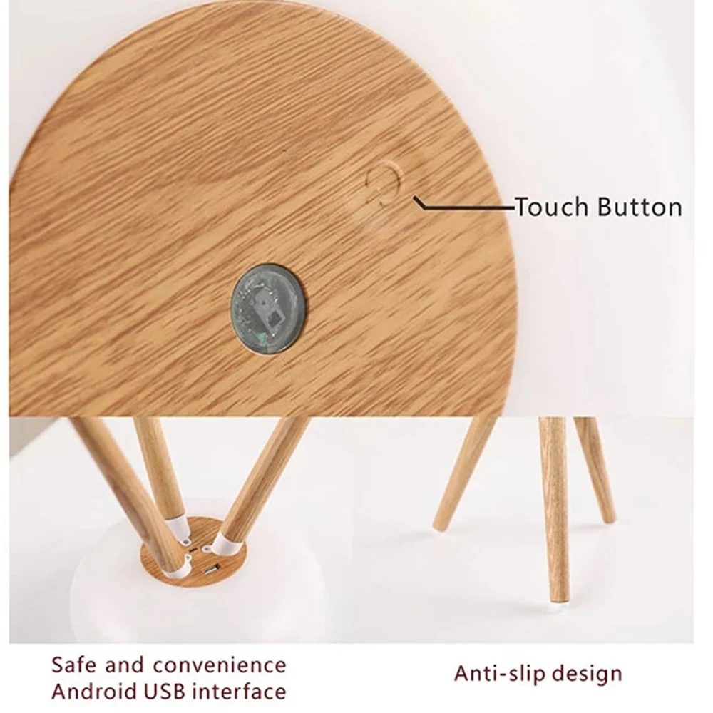 LED Smart Magic Lamp Induction Dimming Table Lamp USB Power Supply Can Rotate Control Brightness 3 Level Dimmable LED Table Lamp