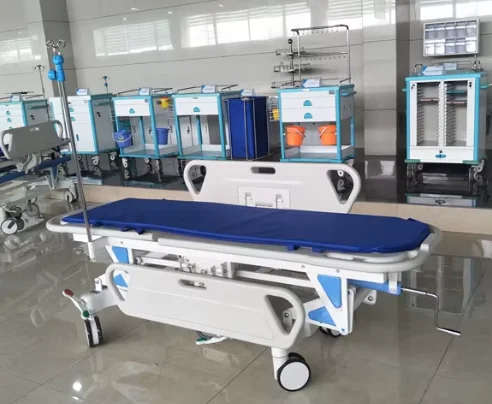 Hospital Medical Trolley Hospital Patient Transfer Bed Emergency Transport  Trolley