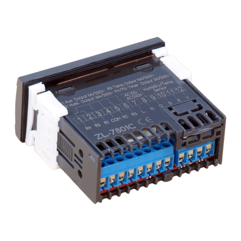 ZL-7801C 100-240Vac двойной 16A выходов автоматический Мультифункциональный аппарат температурный инкубатор влажности контроллер lilytech мини XM-18