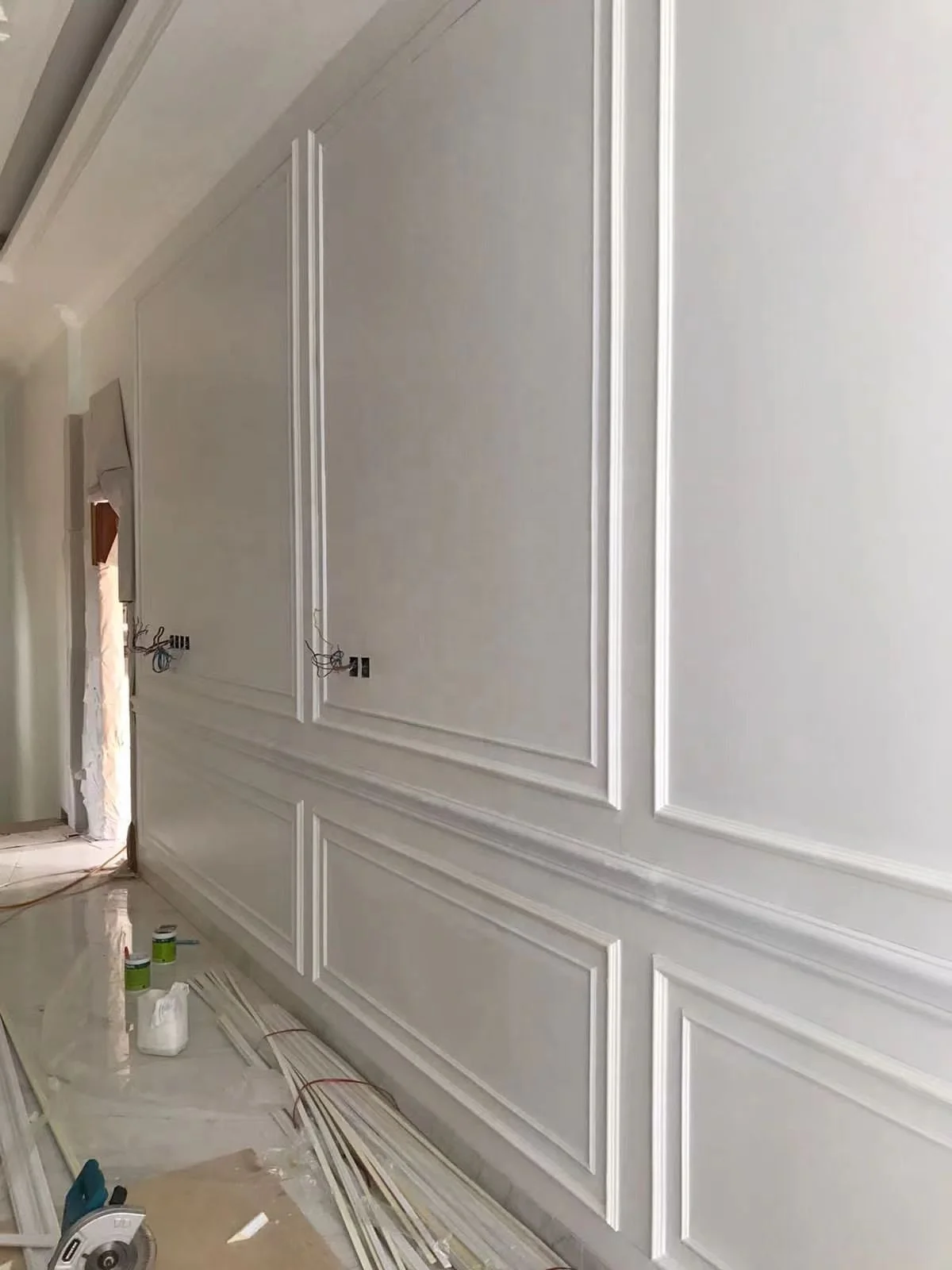 Top Quality White Colour Polyurethane Moulding Architectural Foam Injection Plain Panel Molding