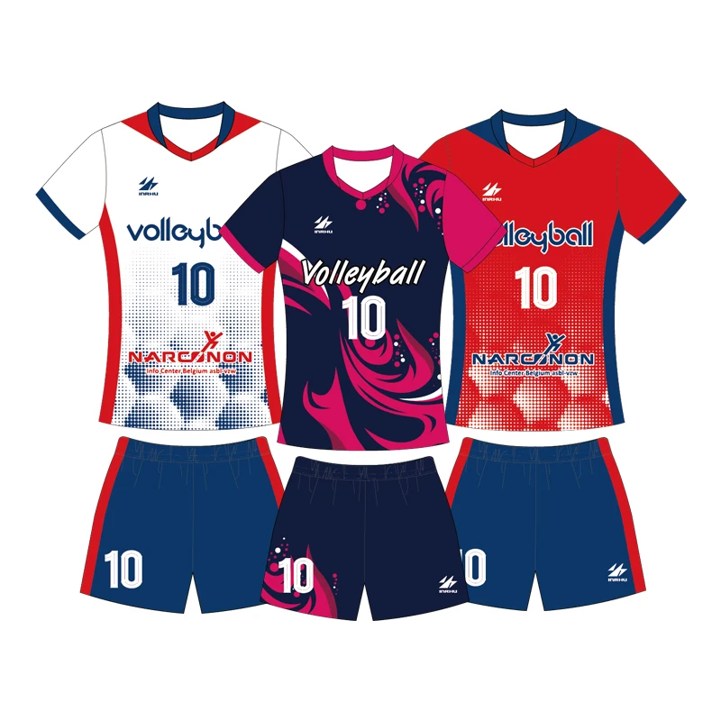 Custom New Uniform Design Set Low MOQ Quick Dry Slim Beach Wear Mens Womens Sublimation Volleyball Jersey