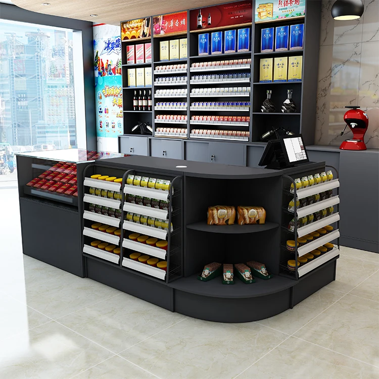 Customized Cash Counter Desk Checkout Counter for Supermarket Convenience Store