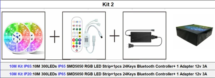 Набор RGB светодиодных лент музыкальный контроллер IP20 IP65 12 В SMD5050 светодиодная