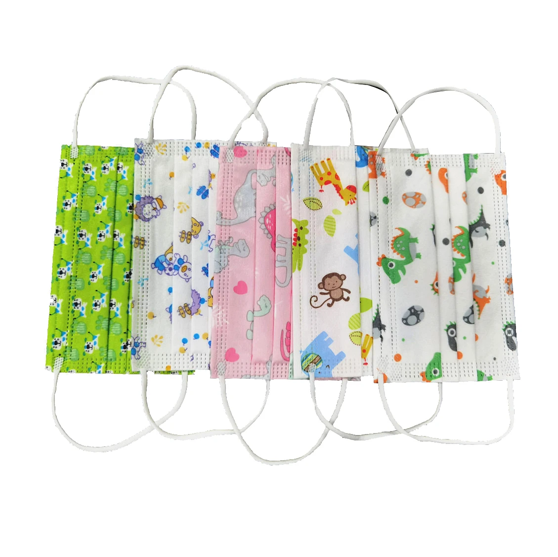 Cute Cartoon Anime Printing Adjustable Earloop Face Mask Children 3 Layers Disposable Kids Facemasks Custom