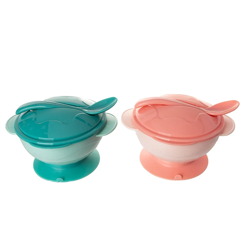 Customization Logo BPA Free PP Baby Silicon Suction Bowl Suction Baby Dinner Bowl Feeding with Spoon