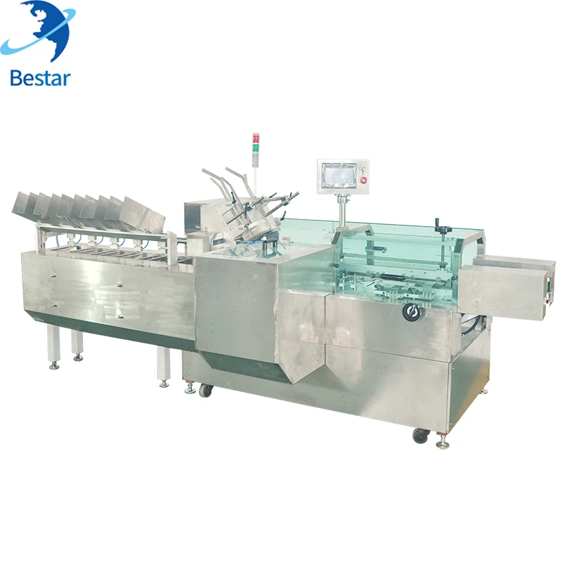 Automatic facial tissue paper carton box packing cartoning machine