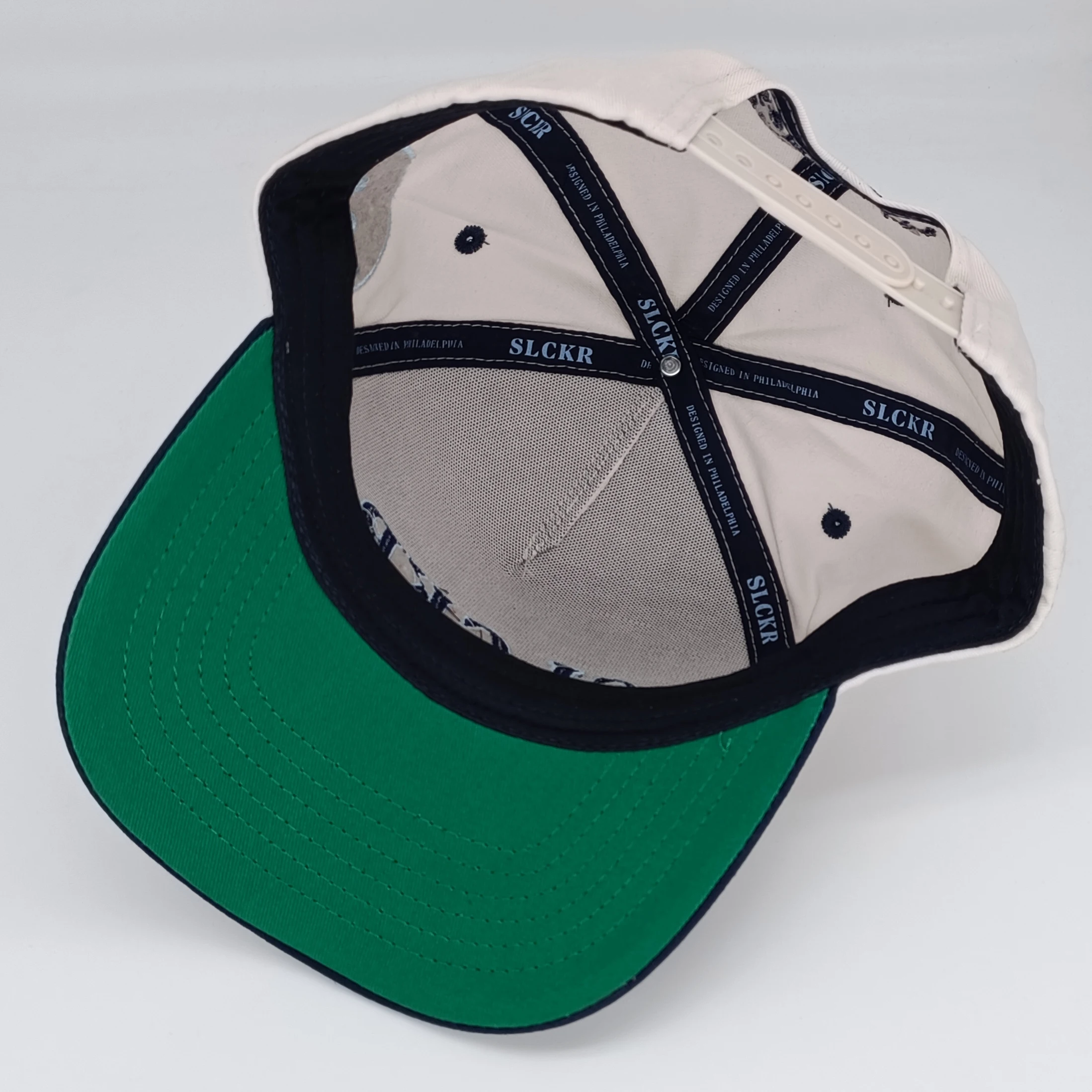 OEM Wholesale Custom 5 Panel Green Underbrim Acrylic Dad Hat Mens Sports Gorras 3D Embroidery Puff Logo Structured Baseball Cap