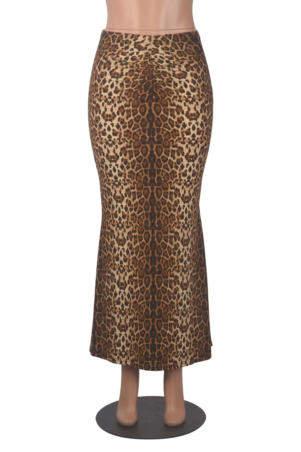 New Arrival Fashion Fishtail Skirts Leopard Print High Waist Maxi Skirt Elegant Long Skirts For Women