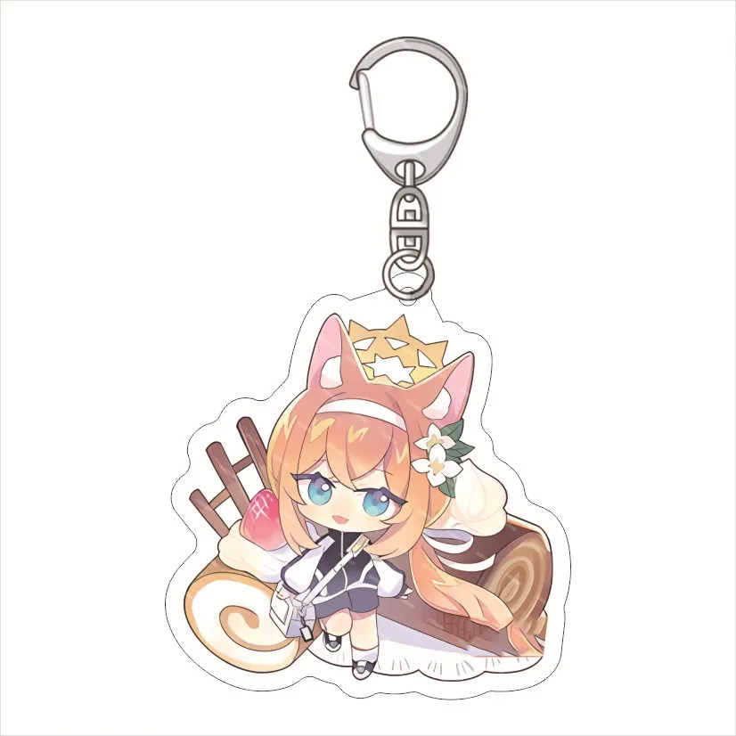 Blue Archive Keychain Anime Cartoon Characters Pendants Acrylic Keyring Cosplay Costume Hanging Ornament