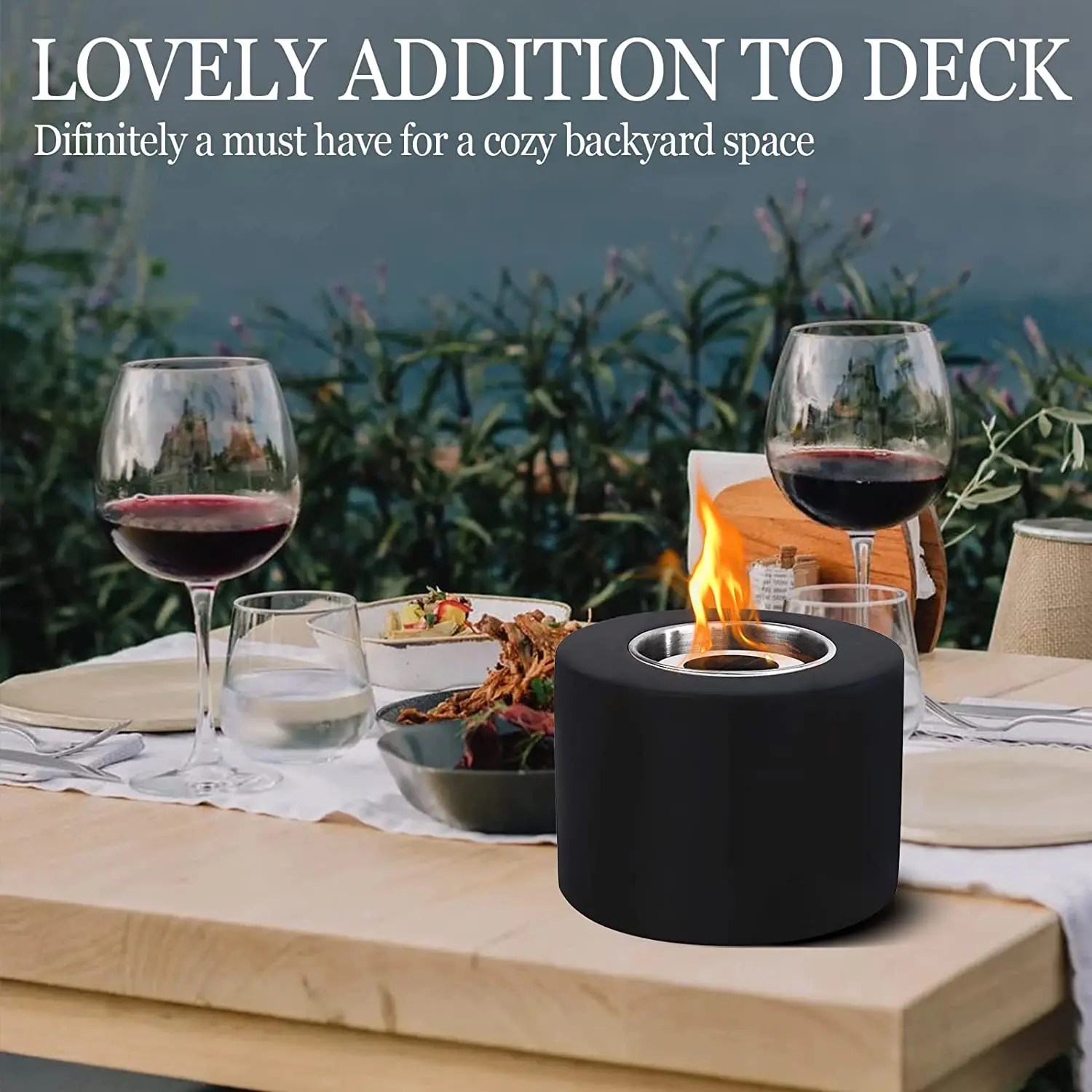 High Quality Outdoor Tabletop Fireplaces Top Table Gel Bio Ethanol Fireplace Concrete Outdoor Fire Pits