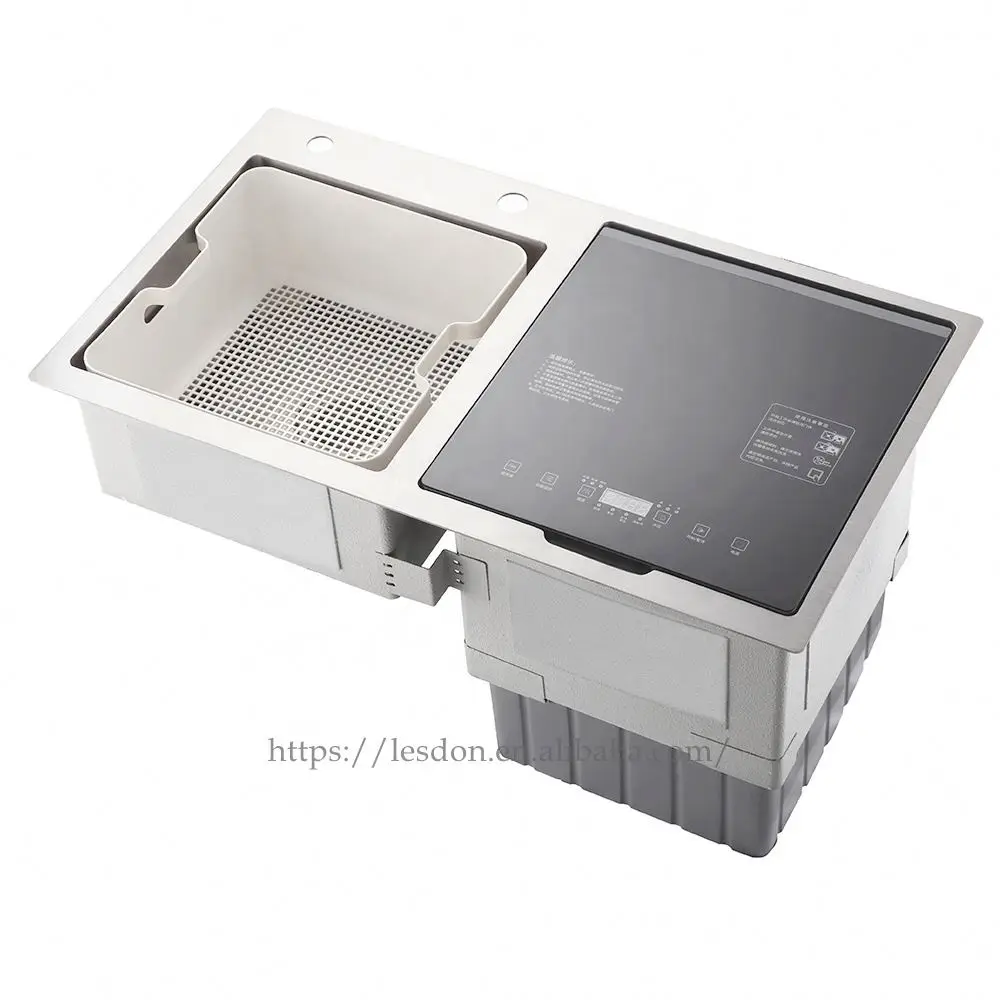 Professional Stainless Steel Kitchen Automatic Ultrasonic Built in Sink Dishwasher Machine for Home