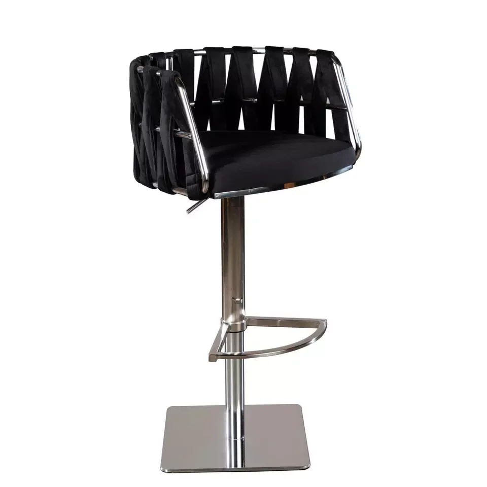 luxury restaurant home kitchen sillas Upholstery soft Fabric high back modern lunch chair bar stool restaurant dining chair