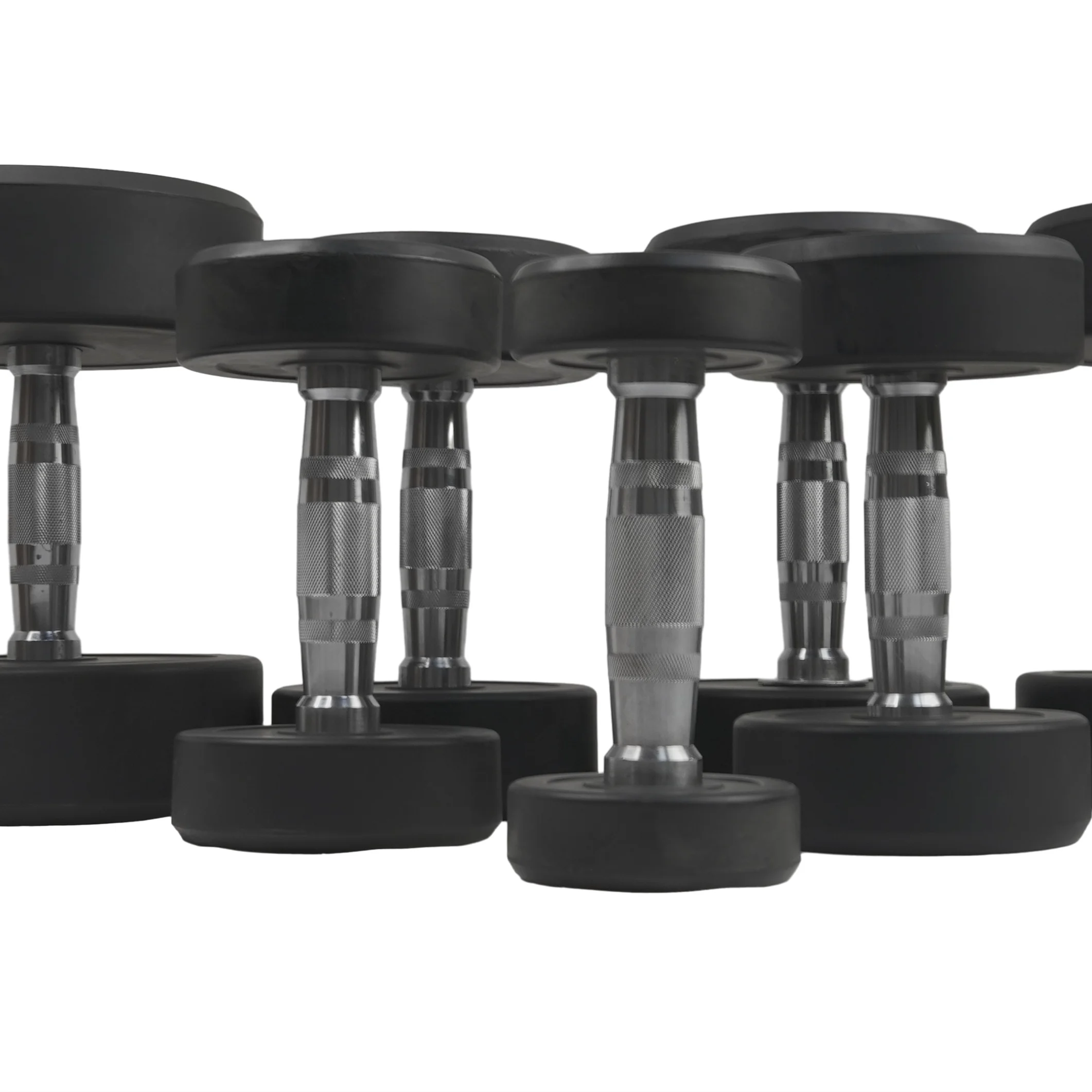 Professional 10kg Pu Coated Dumbbell Set Factory Wholesale Direct Sales round Head Rubberized Dumbbells