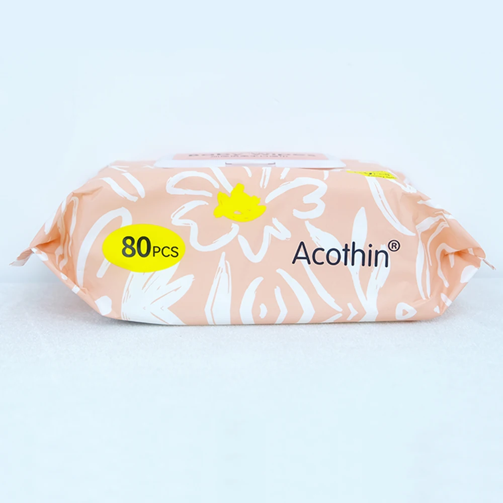 Wholesale Disposable Non-Woven Fabric Baby Wet Wipes 80pcs for Skin Care Hand & Mouth Use