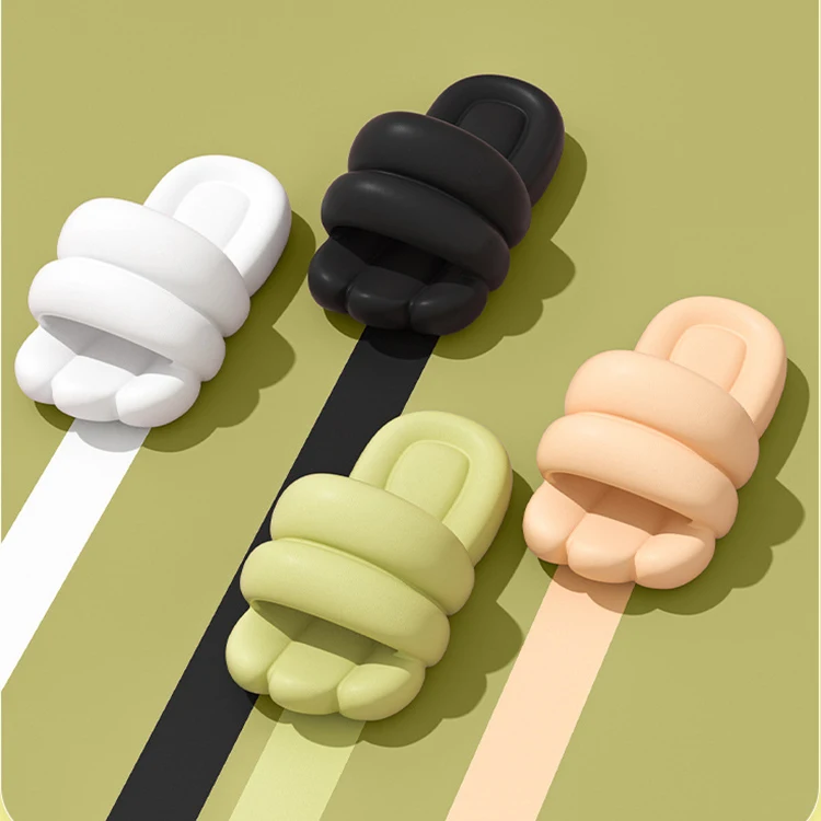 New Arrival One Strap Flat Thick Bottom Summer Sandals Slides Paw Slippers for Ladies