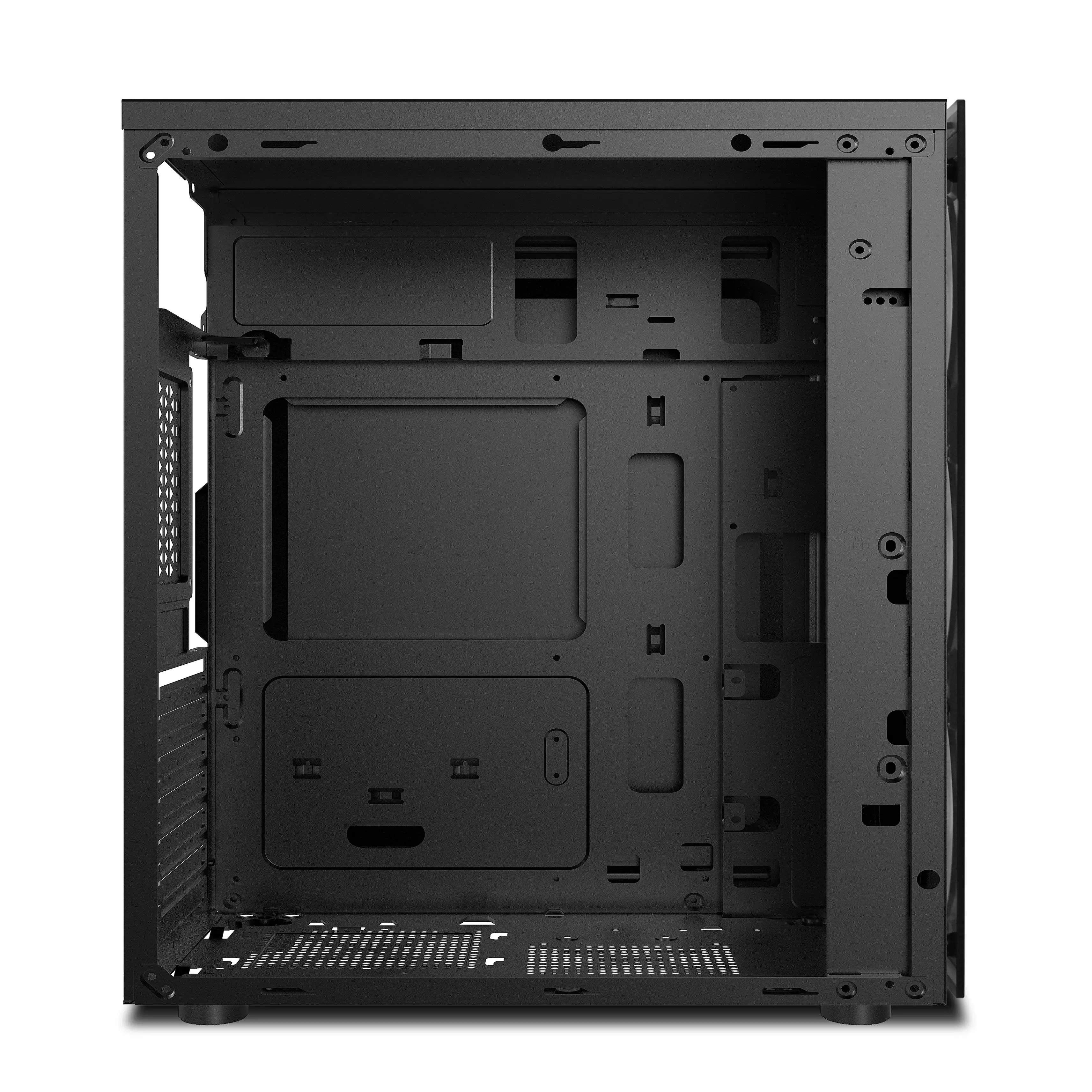 Hot Selling Bulk Package Computer Parts And Accessories Economical Spcc Black Coating New Atx Computer Desktop Pc Case